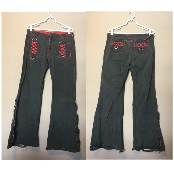 black and red tripp pants